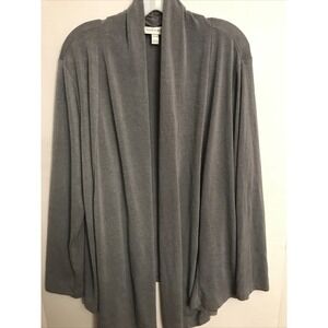 fashion‎ bug 18W Gray Cardigan knit open Cascade Jacket